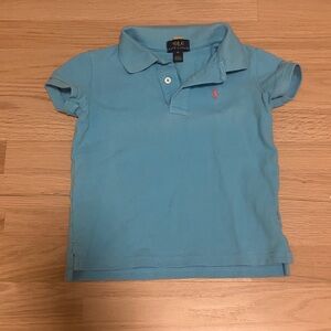 Girls Polo Ralph Lauren aqua mesh knit polo 6x